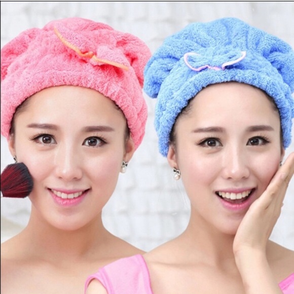 Accessories - Bundle of 4 towel caps (3blue and a pink)